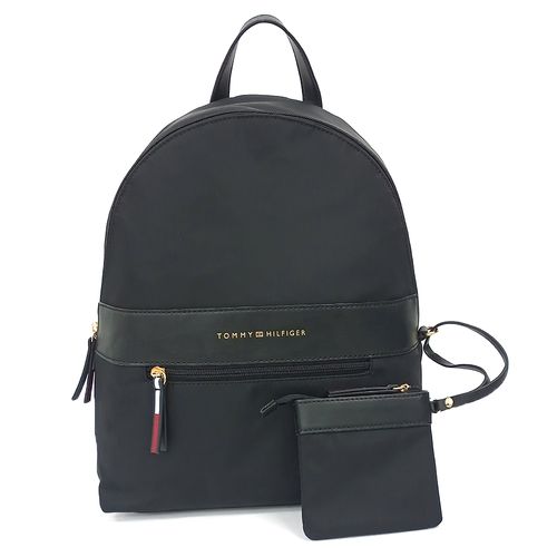 Cartera backpack Tommy Hilfiger color negro para dama