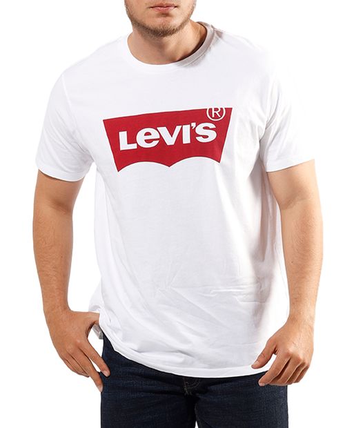 Camiseta blanca estampado Levi's para hombre