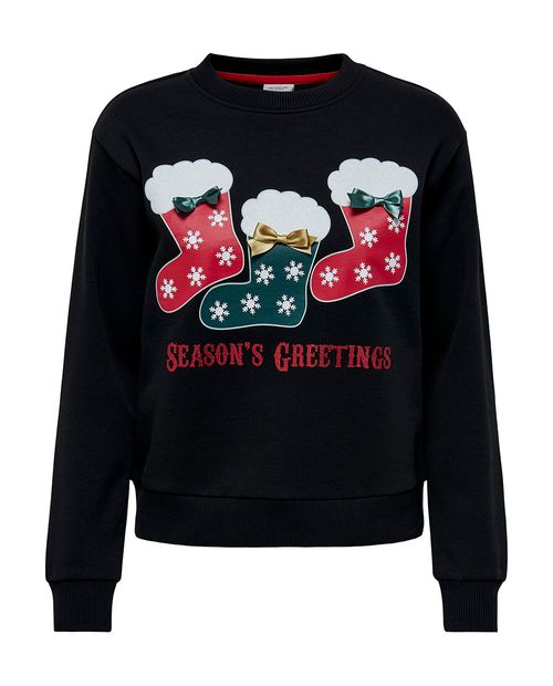 Suéter black estampado navideño
