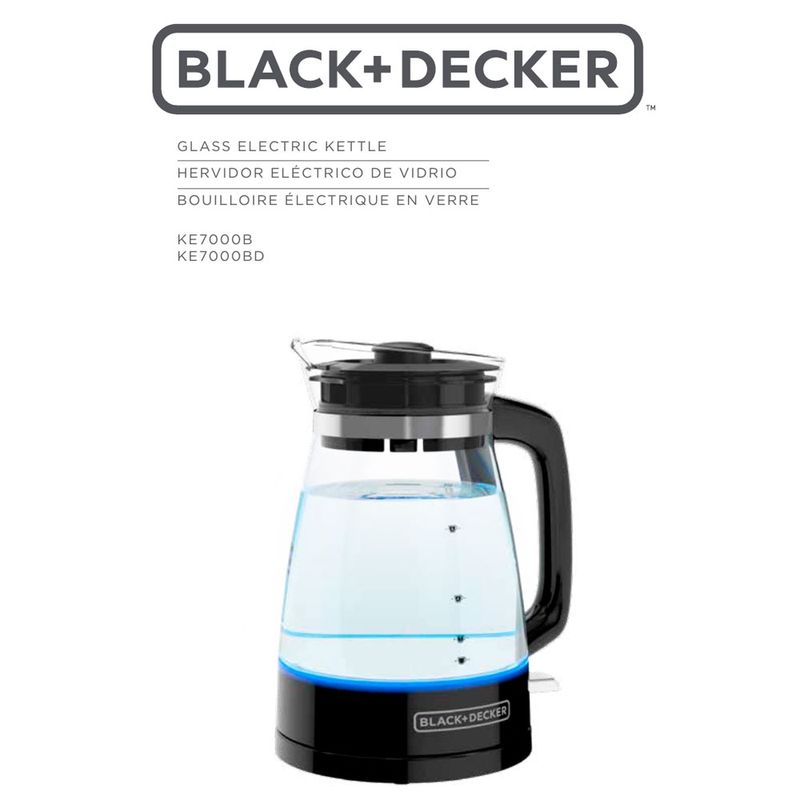 Acero Inoxidable Hervidor Black Decker Kettle Pequeña Hervidor