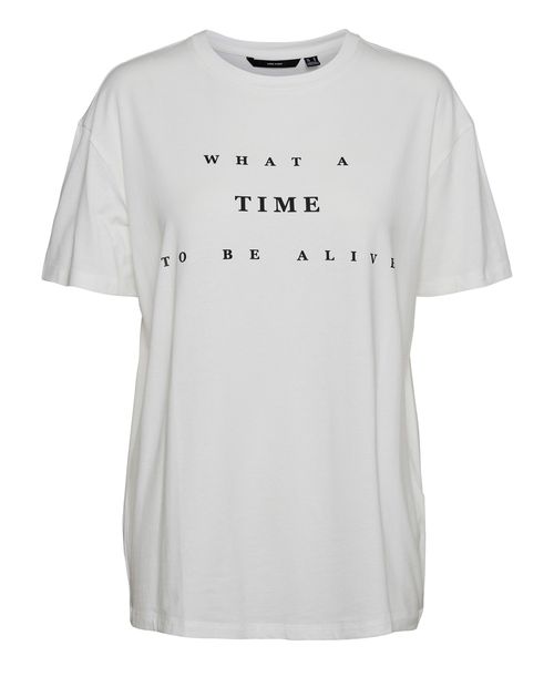 Camiseta blanca estampado: what a time to be alive