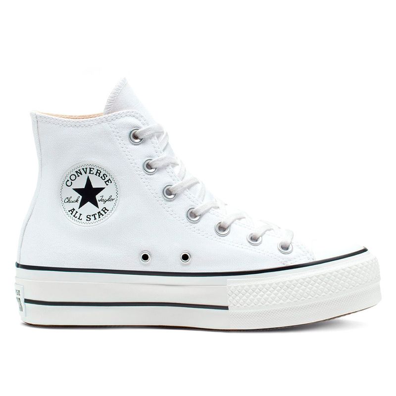 Zapato deportivo casual Converse Chuck Taylor All Star lif color blanco y negro para mujer