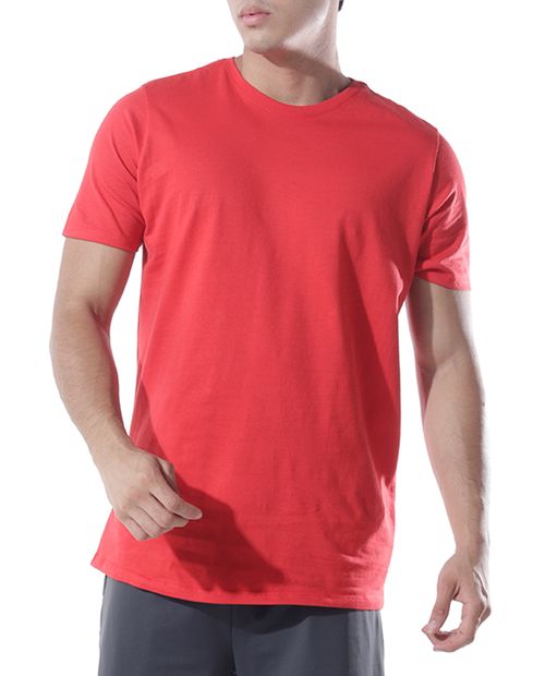 Camiseta crew neck bright red
