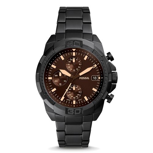 Reloj Fossil análogo metálico negro para hombre
