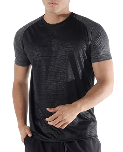 Camiseta athletic negro textura de rayas