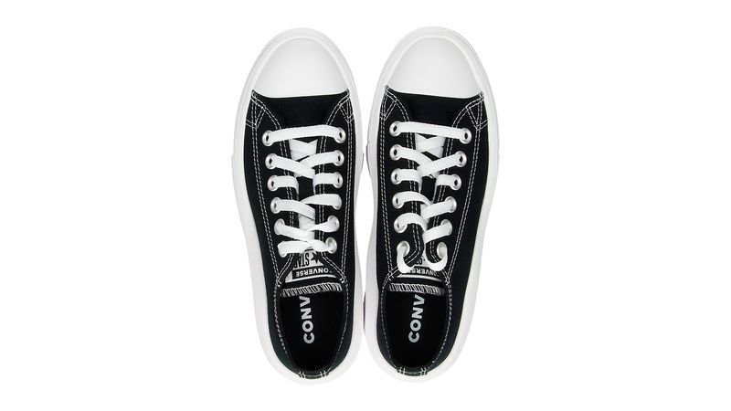 Zapato deportivo casual Converse Chuck Taylor All Star color negro blanco para mujer