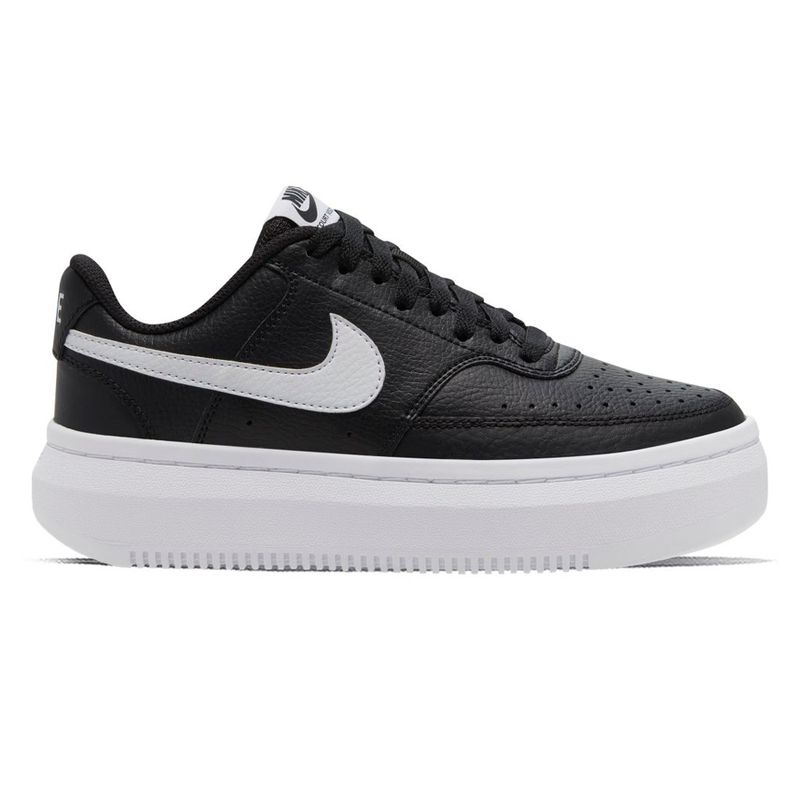 Zapato deportivo casual Nike Court Vision Alta color negro blanco para mujer