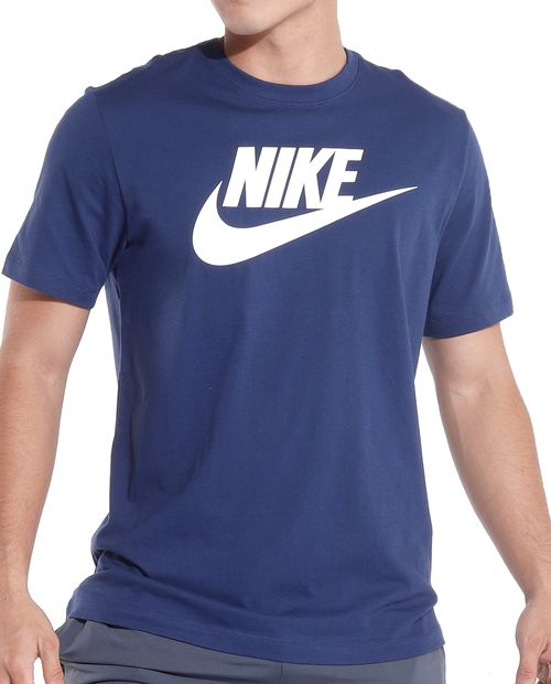 Camisa deportiva azul con blanco