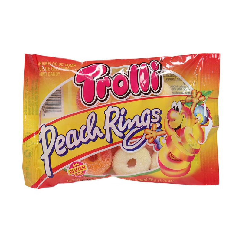 Gomitas Trolli Mini Peach Rings 50g