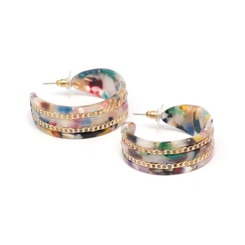 Arete multicolor para mujer