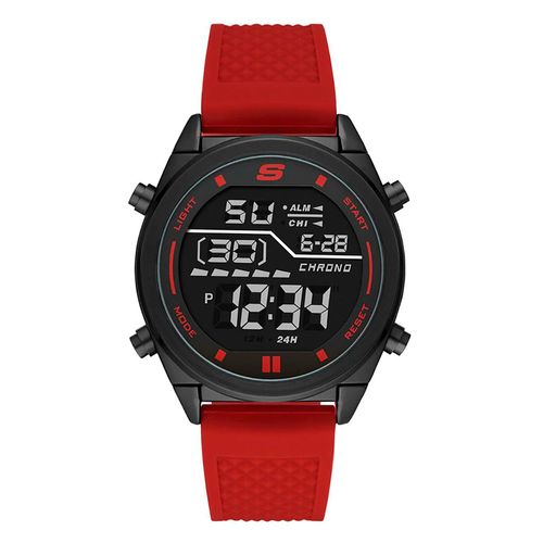 Reloj Skechers digital de plástico rojo para caballero