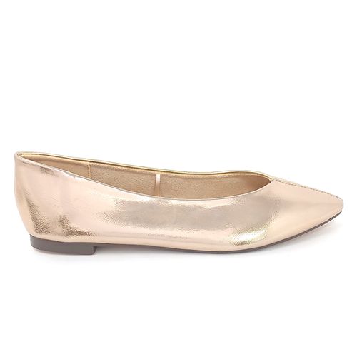Zapato casual flat Sfera color dorado para mujer