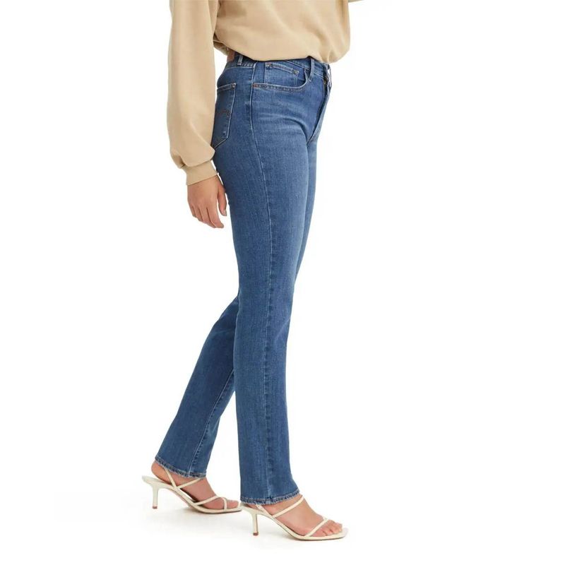 Jeans Levi's 724 straight azul cintura alta para dama