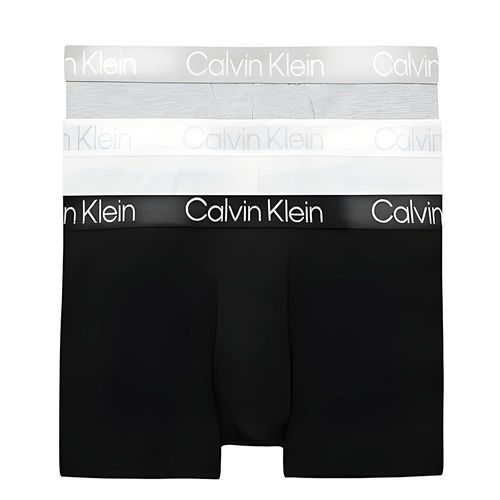 Pack de 3 bóxeres blanco gris jaspeado negro