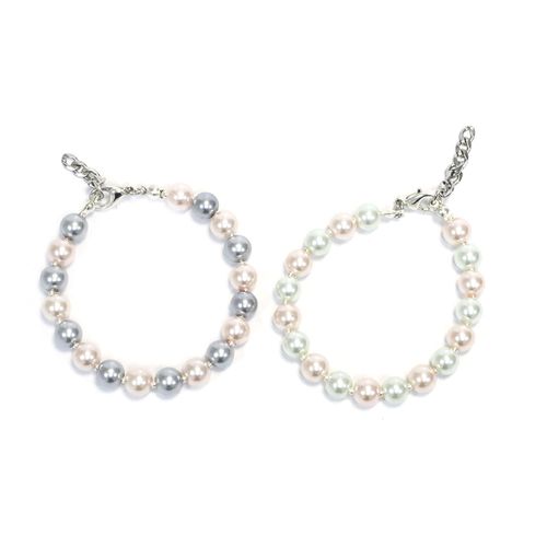 Dúo pulsera perlas rosa