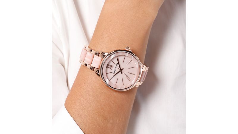 Reloj Anne Klein analogo metalico oro rosa para mujer