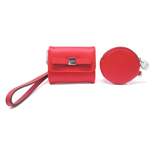 Billetera con monedero Nine West color rojo para mujer