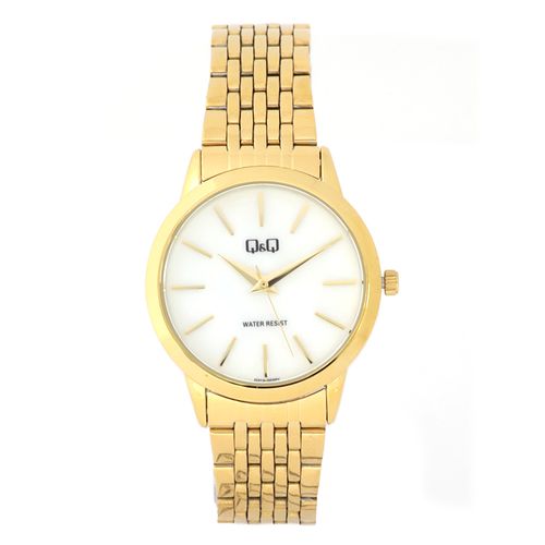Reloj Q&Q análogo metálico dorado para mujer