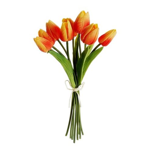 Ramo de 8 tulipanes amarillo/naranga 10"