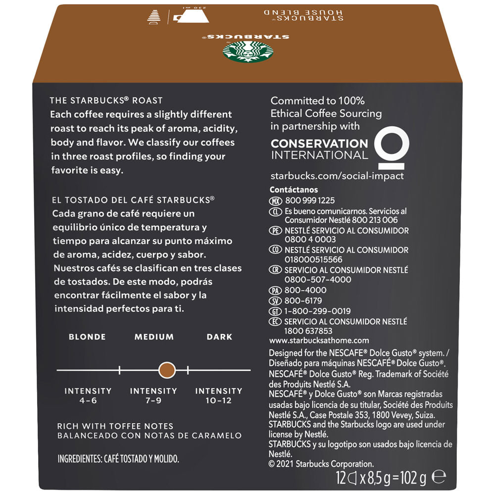 Comprar Starbucks By Nescafé® Dolce Gusto Americano House Blend Tueste  Medio Caja 12 Capsulas