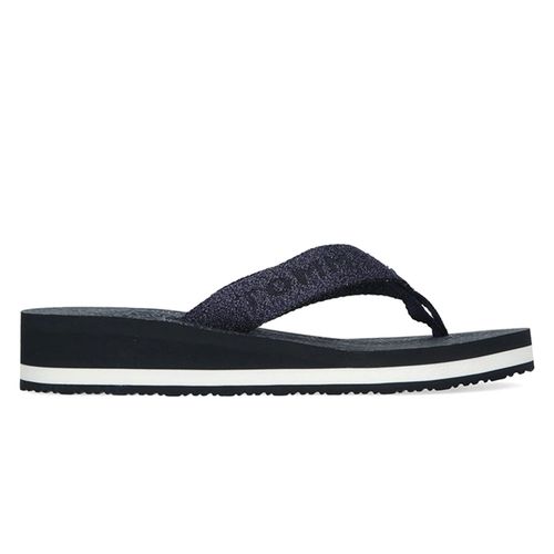 Sandalia de playa cuña Tommy Hilfiger color azul para mujer
