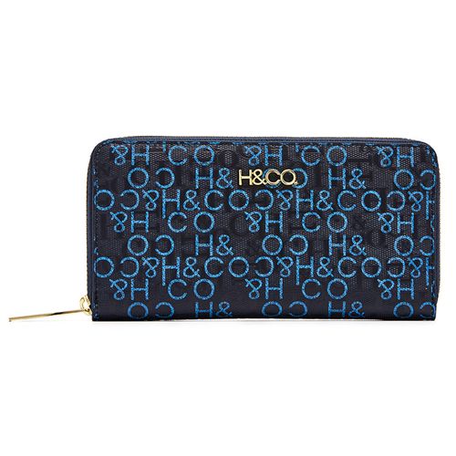 Billetera H&CO color azul para dama