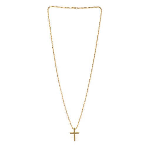 Cadena de acero con dije para hombre con caja