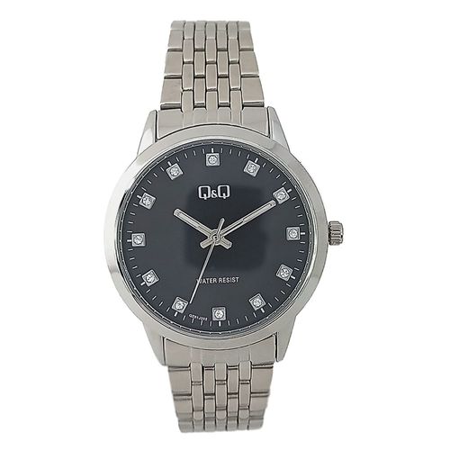 Reloj Q&Q análogo metálico plateado para mujer