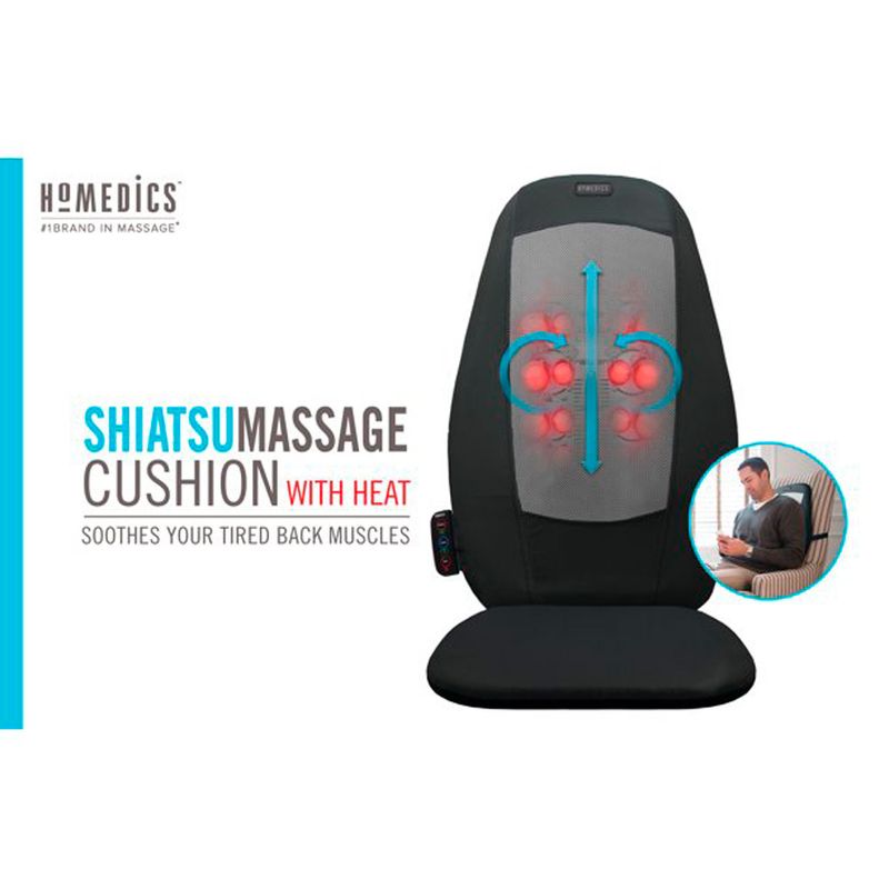 Cojin masajeador shiatsu con calor relajante
