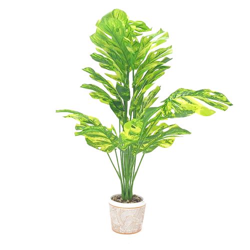 Planta artificial con maceta