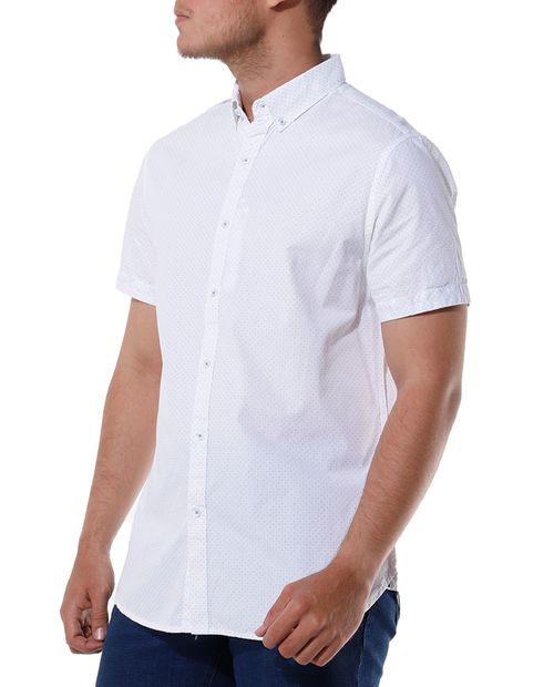 Camisa blanca manga corta blanca