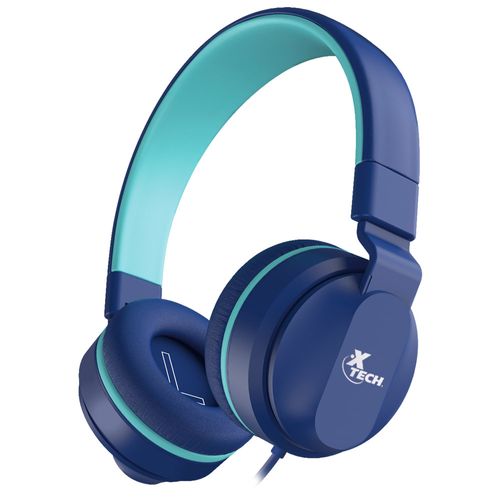 Audífonos avid cableados c/microfono azules