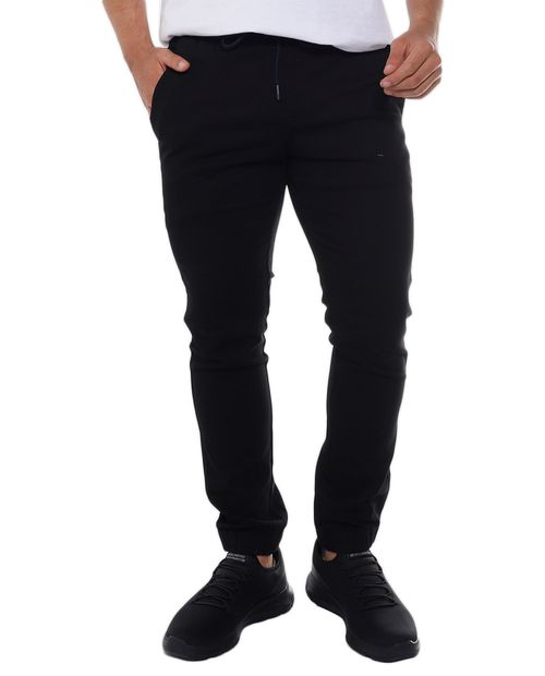 Jogger negro sólido para hombre