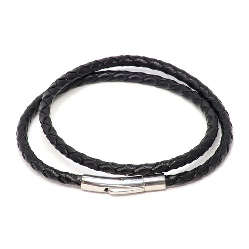 Pulsera Steeltime negro para hombre