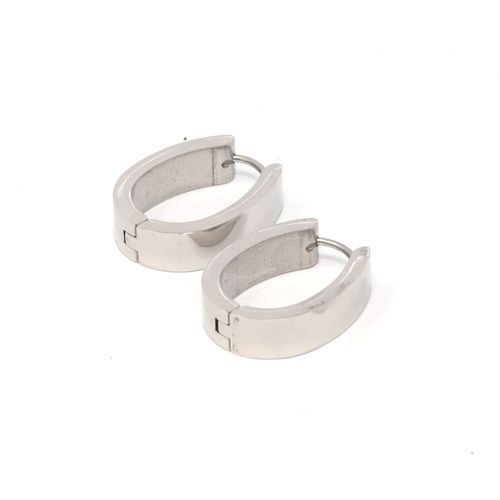Aretes Steeltime de acero plateado