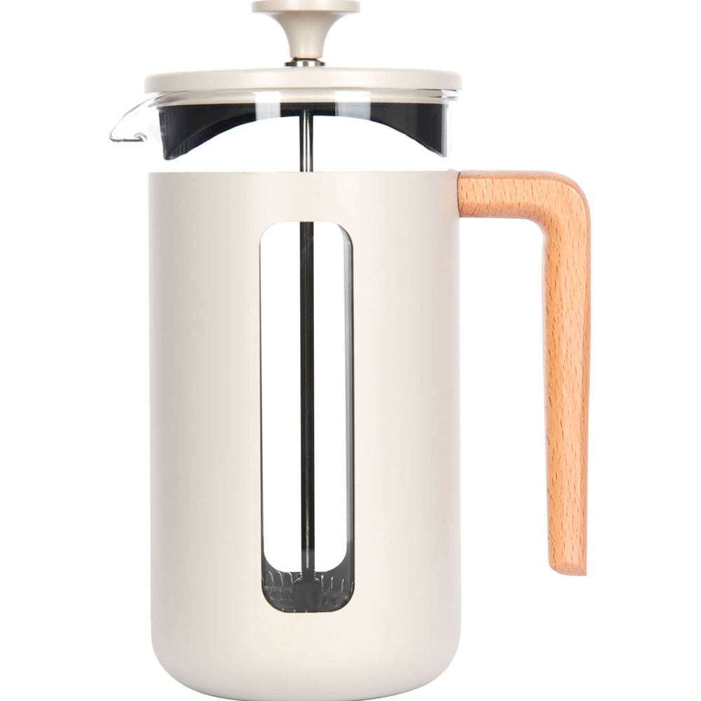 Abewoo Cafetera de prensa francesa, émbolo de café con 4 filtros de acero  inoxidable reutilizables de 33.8 fl oz, 1 cuchara de café, vidrio de