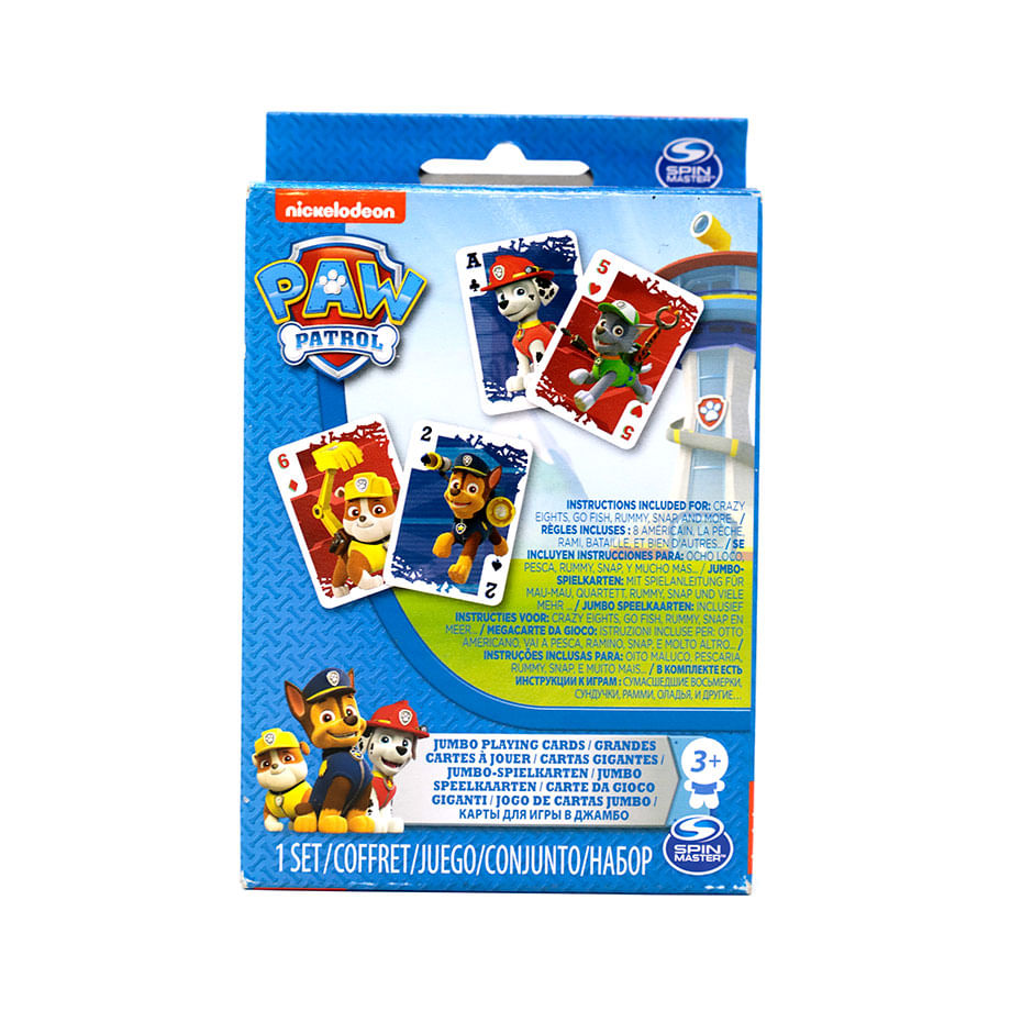 Paw patrol cartas de juego