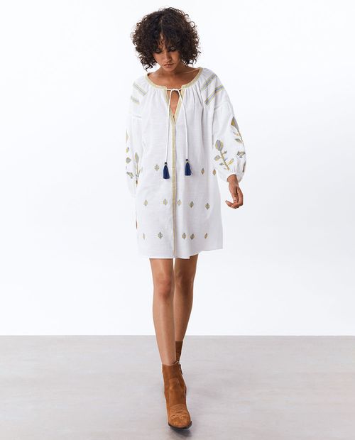 Vestido Sfera bodycon mangas 3/4 negro para mujer