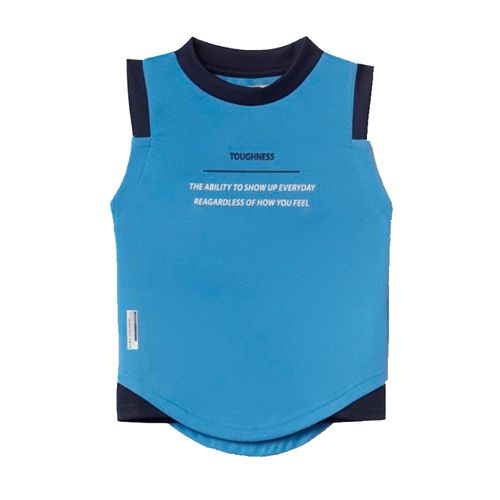 Camiseta azul con estampado para niño