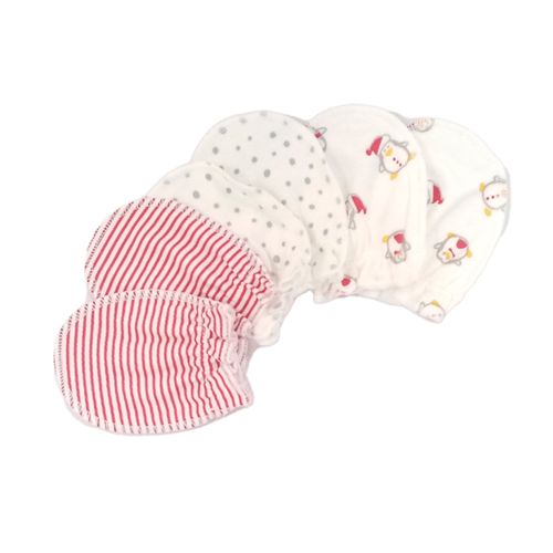 Set de 3 pares de guantes navideño multicolor con estampado para bebé niño