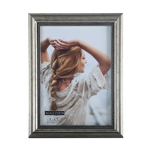 Portarretrato marco plateado 5x7