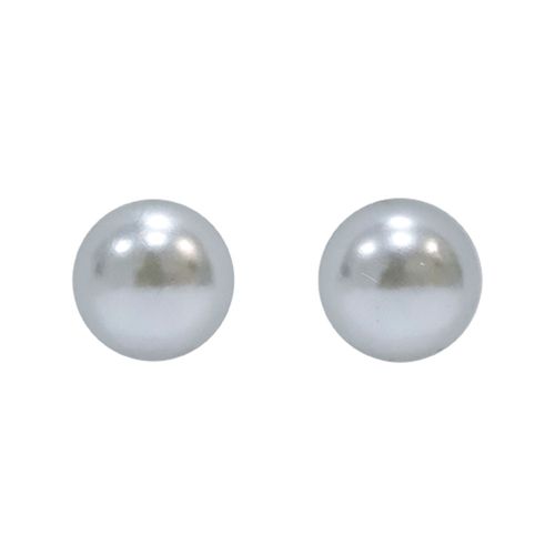 Aretes perlas gris