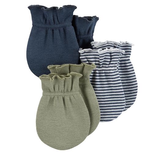 Set de 3 pares de guantes multicolor con estampado para niño