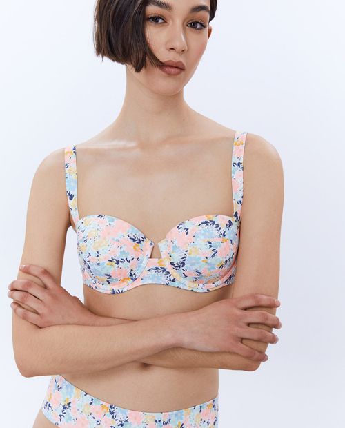 Top Sfera de tirantes estampado floral para dama