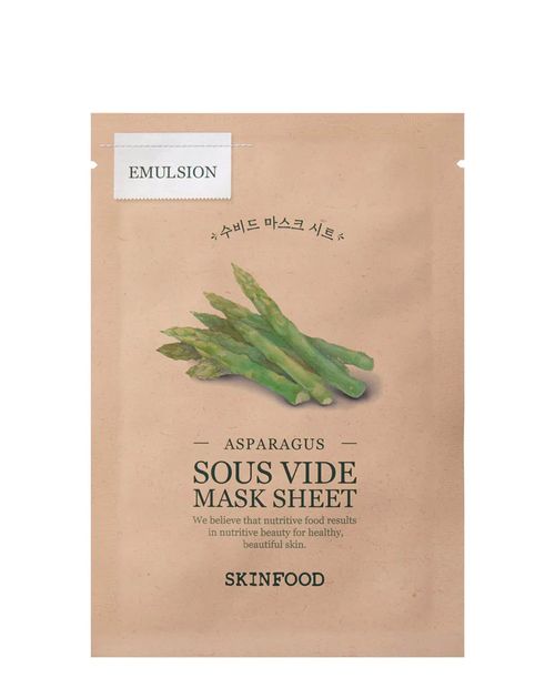 Hoja de mascarilla Sous Vide de espárragos