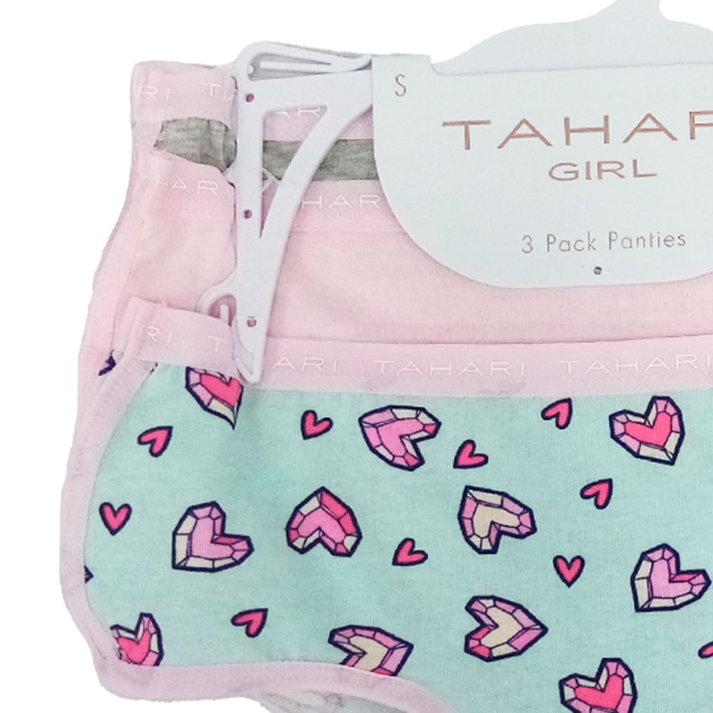 Set de 3 piezas ropa interior multicolor para niña - Siman El Salvador