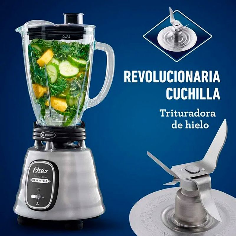 Licuadora clasica reversible 3vel 700w 1.5l jarra vidrio