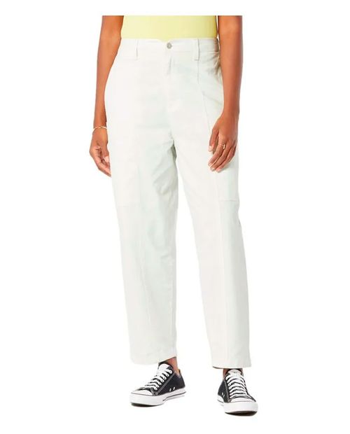 Pantalón Denizen slim blanco cintura media para mujer