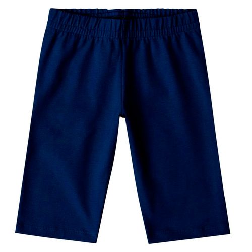 Short azul sólido para niña