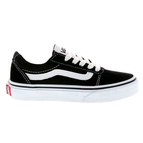 Tenis casual vans ward negro/blanco para niño